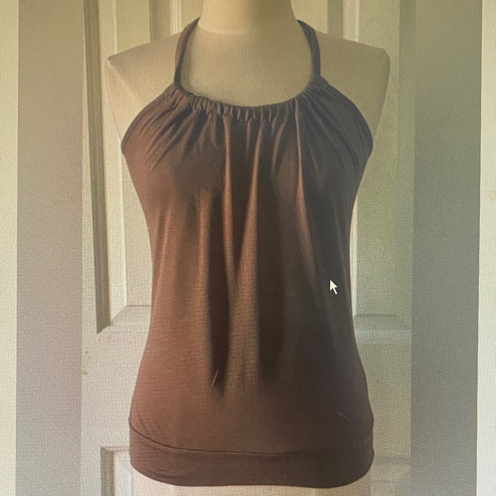 Women's Brown Halter Tank Top